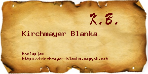 Kirchmayer Blanka névjegykártya