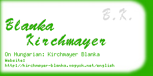 blanka kirchmayer business card